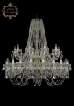 Подвесная большая люстра Art Classic 11.11 11.11.20+10.400.2d.Gd.Sp (220V, хрусталь, на цепи, подсвечник, свеча)