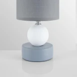 Настольная лампа Lumion Lalana 8181/1T серый, керамика/текстиль E14 1*40W 220V (выключатель, шар, круглые)