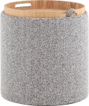 Пуф-столик с ящиком Хюгге XS букле серый, Stool Group