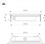 Точечный светильник встраиваемый ART-GROUND-SLIM-R150-12W Warm3000 (SL, 35 deg, 24V) (Arlight, IP67 Металл) 038166