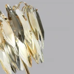 Торшер Odeon Light Vilna 5068/4F золото/дымчат./янтарн./матовый белый/металл/хрусталь E14 4*40W