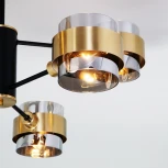 Потолочная люстра на штанге Arcada 70127/6 Eurosvet черный/дымчатый (220V)