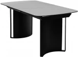 Стол RASMUS 160 TL-45 Белый мрамор, испанская керамика / черный каркас М-City