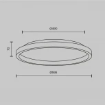 Потолочный светильник круглый Maytoni Orign MOD311CL-L40B3K (LED, 220V, круглые)