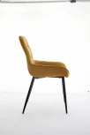Стул CARACAS Barrel-48 Горчичный, ткань / черный каркас / Товарный знак DISAUR