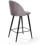 Стул полубарный Top Concept Thomas, бархат светло-серый 26