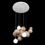 Подвесной светильник Loft It Ginger 10161 Light wood (LED, 220V, на тросе, шарики, молекулы)