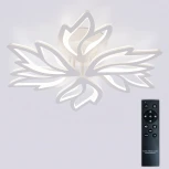 Потолочная люстра светодиодная с пультом ДУ 120W, белый, LED Natali Kovaltseva Rif LED LAMPS 81118/5C (регулировка яркости, 220V)