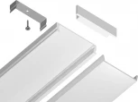 Алюминиевый профиль накладной для светодиодной ленты до 20мм Ambrella Illumination GP1800WH
