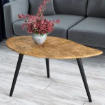 Стол журнальный Берли (12 мм) дуб американский/чёрный от фабрики Mebelik