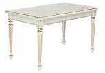 Деревянный стол Woodville Леджер слоновая кость / патина золото 438346