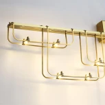 Настенный светильник Odeon Light Zaha 7060/12WL нерж/сталь золото IP20 LED 12W 1080Лм 3000K 220V