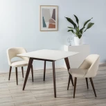 Стол R-Home Лунд 960*960 Белый Темный орех