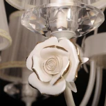 Подвесная люстра Abrasax 2031/6 (cream pearl) (220V, на цепи, цветы, розы)