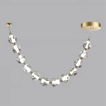Подвесной светильник "бусы" Odeon Light Jemstone 5085/48L золото/прозрачный/металл/акрил LED 48W 4000K 2400Лм (220V, на проводе, шарики, бусы)