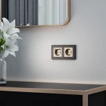 Рамка на 2 поста Hammer (черный) Werkel W0022408 (a052517)