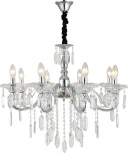 Подвесная люстра Escada Fantail 2111/8P Chrome 8x40Вт E14, металл/хрусталь, хром/прозрачный (220V, на цепи, подсвечник, свеча)