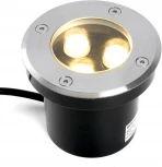 Встиваемый светодиодный свтельник (грунтовый) Feron SP2801 48452 3W, AC12-24, низковольтный, 3000К, черный, Dвн.диаметр:70m (круглые, IP67)