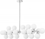 Потолочная люстра на штанге Lumina Deco Marsiada LDP 6033-24 CHR (220V, шарики, молекулы)