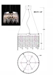 Подвесная люстра MyFar David MR1971-6P (220V, хрусталь)