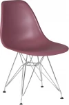 Стул обеденный DSR (ножки хром, цвет пыльная роза (NX-P-11))