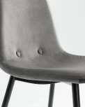 Обеденный стул La Forma (ex Julia Grup) Yaren (Серый/ Пена,Сталь,Фанера)