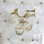 Подвесная люстра (12049/10P Brass) Indigo Fiori V000556 (220V, на тросе, цветы)