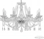 Подвесная люстра Bohemia 107 107/8/240 Ni (220V, подвески, на цепи, подсвечник, свеча)