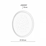 Настенно-потолочный светильник Sonex Jolly 7774/ELN пластик/белый "зв. небо" LED 76Вт 3000/4000/6000К (для детской, 220V, круглые, звездное небо, IP43)