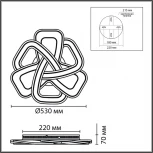 Потолочная люстра светодиодная Lumion Jazz 8015/160CL белый, хром/белый металл/акрилл LED 160W 220V 3000-6000K