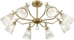 Потолочная люстра на штанге Lumion Aurica 8046/8C латунь/прозрачное стекло Е14 8*40W 220V