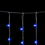 Гирлянда Занавес Облегченный 3 x 2 м Синий 220В, 600 LED, Провод Прозрачный ПВХ, IP20