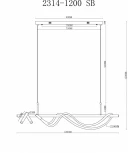 Подвесной светильник с гибким неоном iLedex Cross 2314-1200 SB (220V)