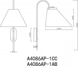 Бра Arte Lamp Rondo A4086AP-1AB
