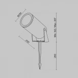 Грунтовый светильник Maytoni Bern O050FL-L30W3K