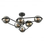 Потолочная люстра на штанге Lumion Camilie 8060/6C черный/дымчатый металл/стекло E27 6*60W 220V