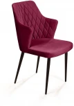 Стул с подлокотниками Hunt ромб, бархат красный 16 / чёрный конус Top Concept 75682
