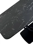 Стол MATERA 160 NERO KL-116 Черный мрамор матовый, итальянская керамика/ черный каркас М-City