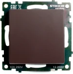 Выключатель одноклавишный (коричневый) Stekker Катрин 49020