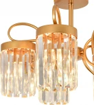 Потолочная люстра на штанге Escada Lofoyi 2116/5P 5x40Вт E14, металл/хрусталь, шампань, прозрачный хрусталь (220V)