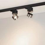 Трековый светильник SP-PLURIO-TRACK-4TR-R77-9W Day4000 (BK-NI, 36 deg, 230V) (Arlight, IP20 Металл) 038110 (LED)