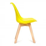 Стул TULIP (mod. 73) желтый (дерево/пластик/ПУ)