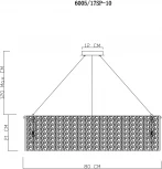 Подвесная люстра Divinare Felis 6005/17 SP-10 (220V, на тросе, круглые)