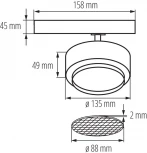 Трековый светильник трехфазный светодиодный Kanlux BTL 35659 (220V)