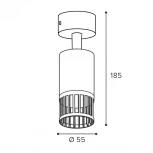 Спот Wolta WSL-GU10/19B-1 под лампу GU10 Черный PORTA