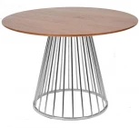 Стол Liverpool диам.110см, орех с хромированными ножками Bradex Home FR 0318