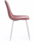 Стул BREEZE (mod. 4724) вельвет/металл, 44 х 53 87 см, Coral (коралловый) HLR44 / белый Tetchair 19185