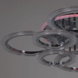 Потолочная люстра светодиодная на штанге с пультом Reluce 09812-3.3-4+4D CR (RGB) (220V)