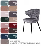 Стул Top Concept Richard ромб, бархат серый 27