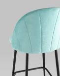 Стул полубарный велюр пыльно-голубой Stool Group Логан УТ000034610